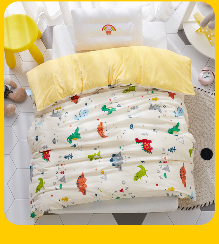vườn ươm chăn ba mảnh nhung flannel chăn 1.2x1.5x2 san hô thiếu nhi cộng sang trọng mùa đông nhung pha lê - Quilt Covers chăn phao
