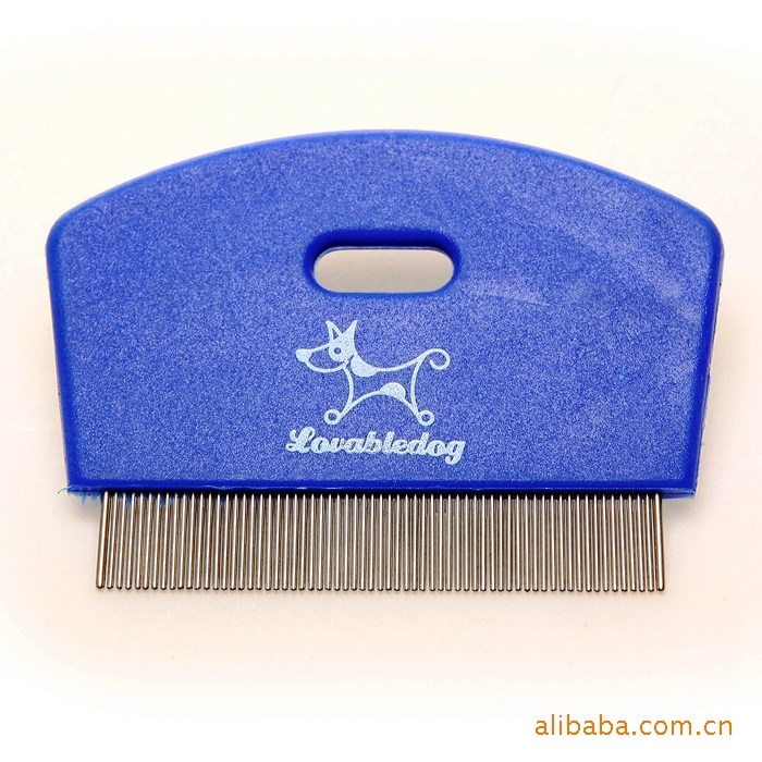 Pet small lice comb straight comb steel needle comb for removing lice flea ticks