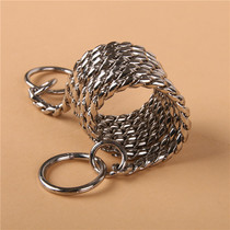Doug P-word snake chain pure copper chrome-plated bully Rottweiler wolf dog collar pet supplies