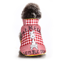 Double-sided thick dog cat pet clothes cotton coat warm
