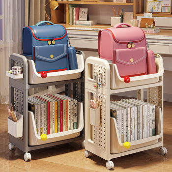 School Bag Storage Rack, Movable Under-Desk Storage Rack, Student Dormitory Storage Artifact, Floor-Standing Multi-Layer Bookshelf