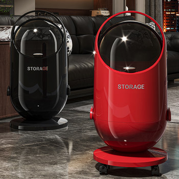 Trash Can for Living Room, Large Capacity, 2025 New Model, Bedroom, Light Luxury, High-End, Good-Looking, with Wheels, No Need to Bend Over, Wastebasket