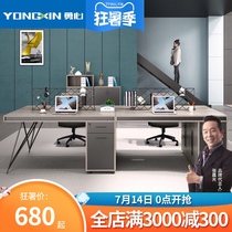 Staff desk Simple modern office furniture Industrial wind Wrought iron screen Working position Office desk chair Staff desk