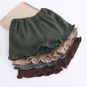 Nhật Bản mềm mại cô gái dễ thương tai gỗ tinh khiết Quần short len ​​hoang dã legging mỏng mùa thu và mùa đông mới
