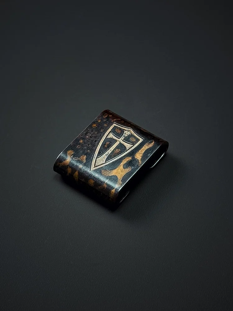 Американский стальной огнестойкий EDC зажим, подходящий для аксессуаров сумки Wanquan, стандартная пряжка дракона, никелированный сплав щитовая пряжка медный