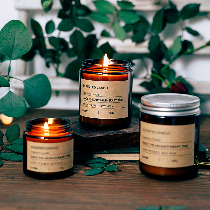 Aromatherapy candle cup fragrance essential oil soybean wax smokeless home indoor air purification fresh aromatherapy ornaments