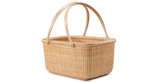 Rattan supermarket portable basket Hand woven basket Woven basket Fruit basket Picnic basket Vegetable basket Hanging storage basket