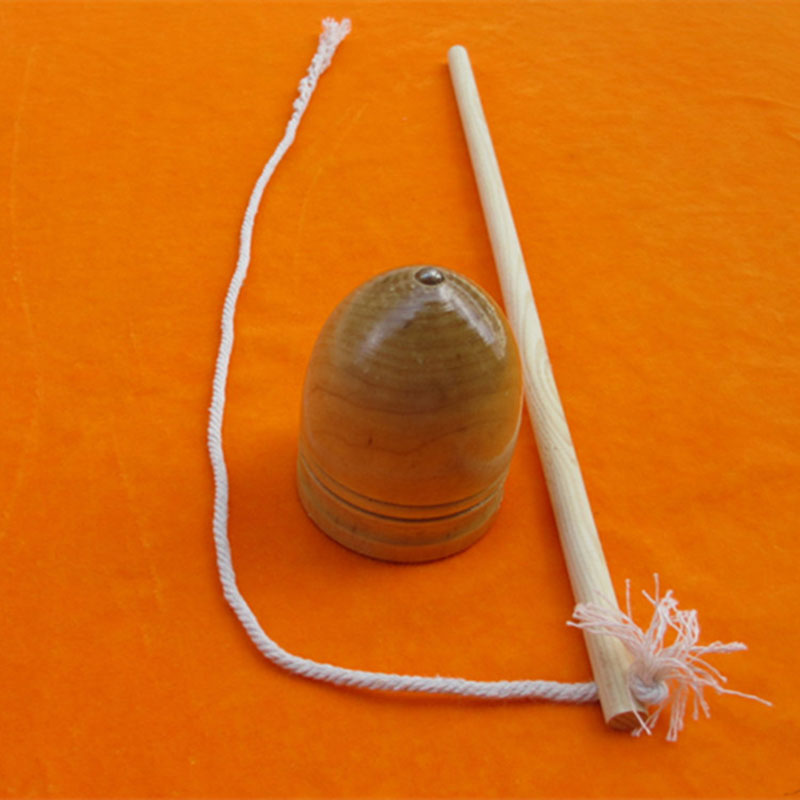 Original Wood Color Wooden Tops Whip Up Top Nostalgic Toy Color Rotating Wooden Top Whip