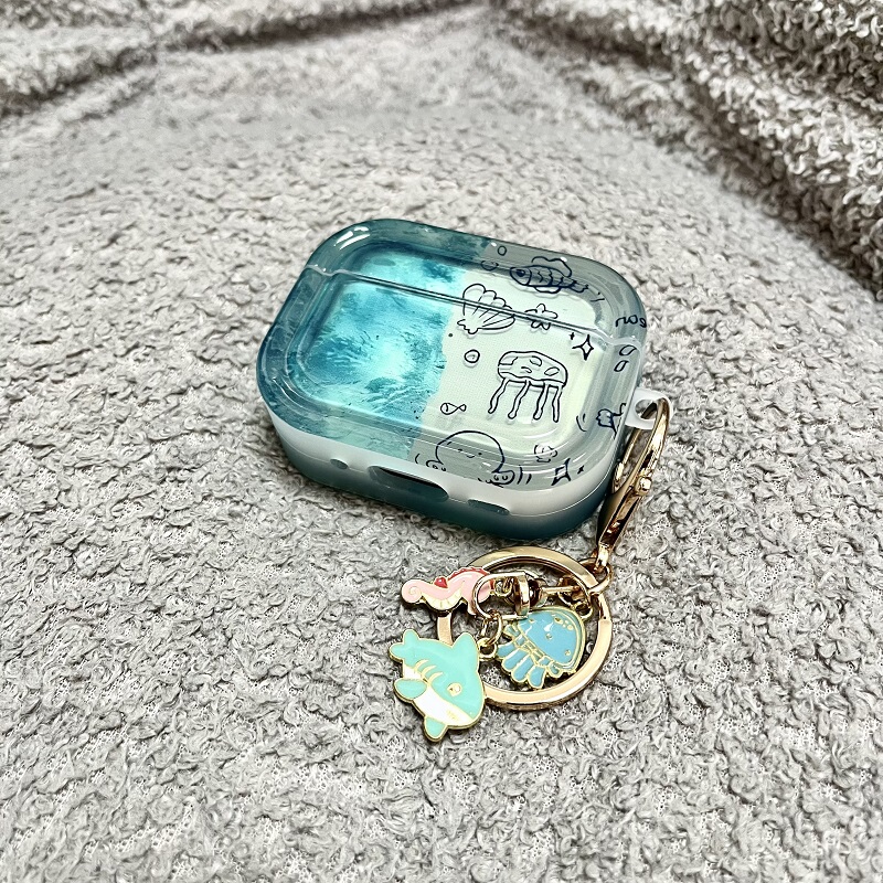 Marine-Themed Protective Case for AirPods Pro 3, Protective Case for AirPods 4, Apple Earphone Protective Case, AirPods Pro 2Nd Generation Earphone Case, 3Rd and 4Th Generation AirPods 3 Bluetooth Protective Earphone Case