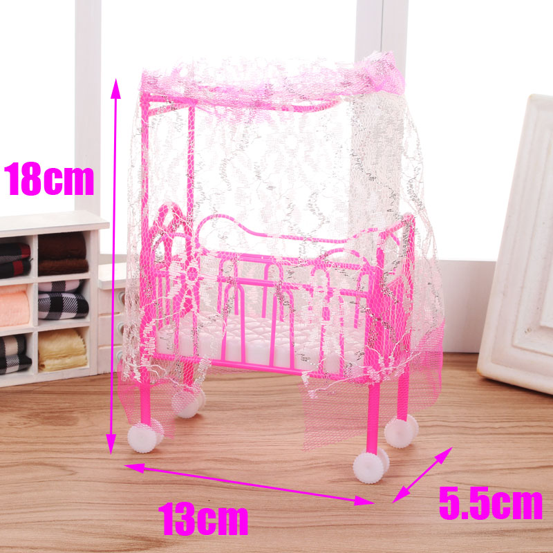 Dress Up Doll Set Hộp quà tặng Barbie Phụ kiện Giường búp bê nhỏ Giường tầng Mô phỏng Mini Up và Down Bed Girl do choi bup be