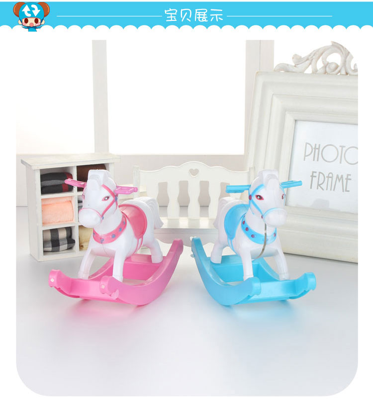 Barbie con búp bê nhỏ đồ chơi phụ kiện mô phỏng mini con ngựa nhỏ tinh tế có thể lắc các búp bê ăn mặc phụ kiện nhà búp bê giấy hàn quốc