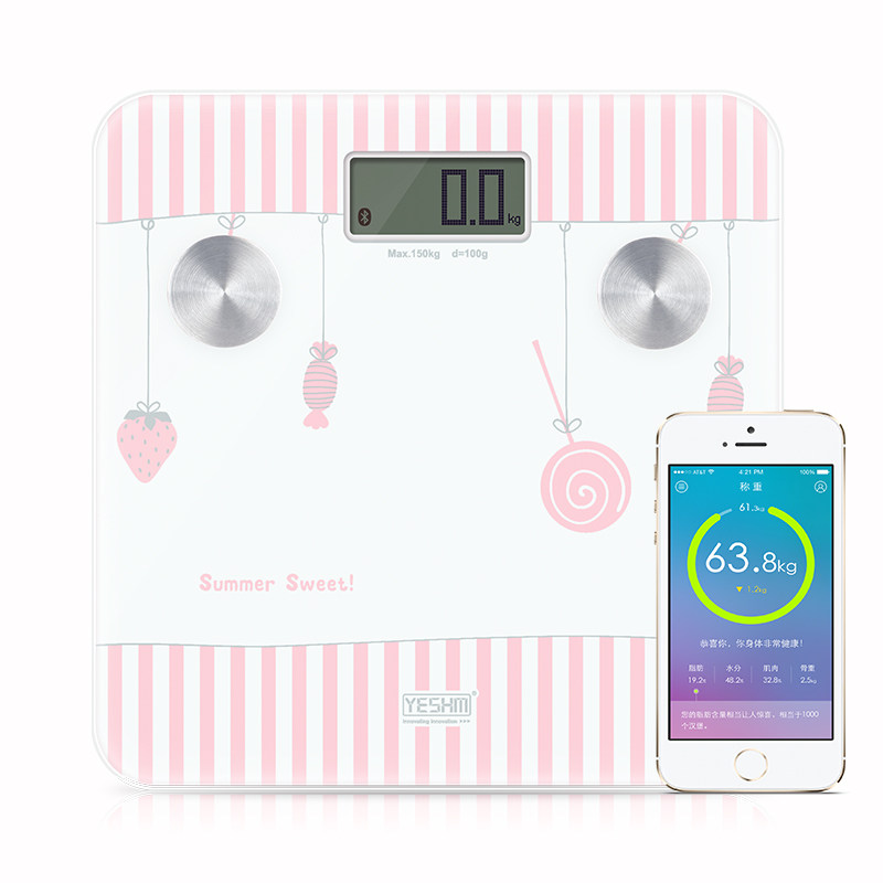 Yongheng Smart Scales Mobile Phone Bluetooth Scales Fat Moisture Electronic Scale Multifunction Health Scales Double 12 Special