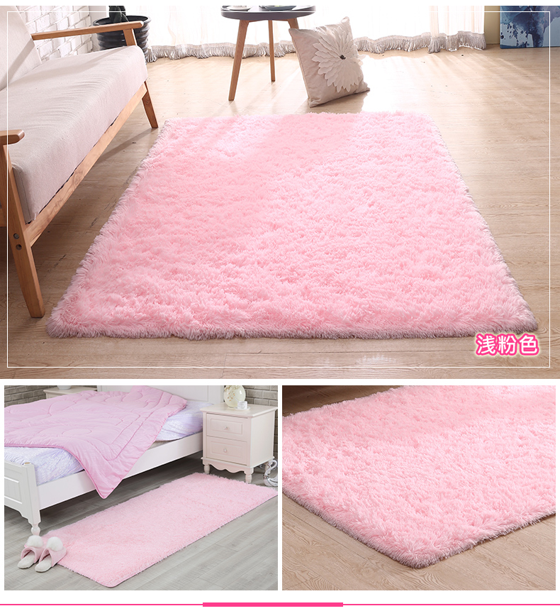 Phòng ngủ hiện đại đơn giản đầy đủ phòng khách đáng yêu bàn cà phê đệm sofa đầu giường thảm nhung có thể được tùy chỉnh thảm lông chụp ảnh