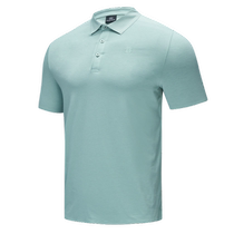 KOLON SPORT POLO intérieur à manches courtes en mélange de laine de mouton pour hommes chemise daffaires en plein air à manches courtes doux pour la peau