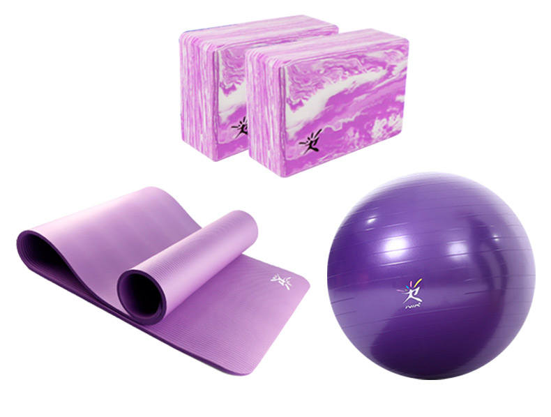 Chính hãng chống cháy nổ yoga bóng yoga mat đặt người mới bắt đầu phòng ngủ non-slip tập thể dục mat ba mảnh thiết bị yoga chăn áo yoga