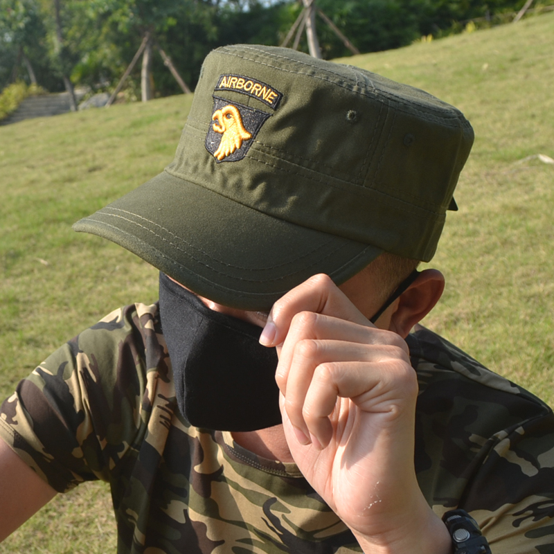 Outdoor Leisure 100 Hitch Sun Hat Men Camouflated Hat Army Green Baseball Cap Pure Cotton Duck Tongue Cap Summer