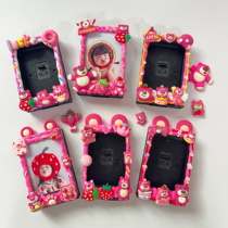 Strawberry Bear DIY Polaroid Cream Glue Photo Frame Customized Print Photos Made into Photo Frame 3-Inch Commemorative Birthday Gift