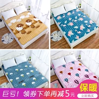 giường bông bao gồm mảnh duy nhất của mền dày flannel nệm Hàn Quốc trên cả hai mặt với một sang trọng pad nhung san hô kang ấm - Trải giường thảm giường ngủ