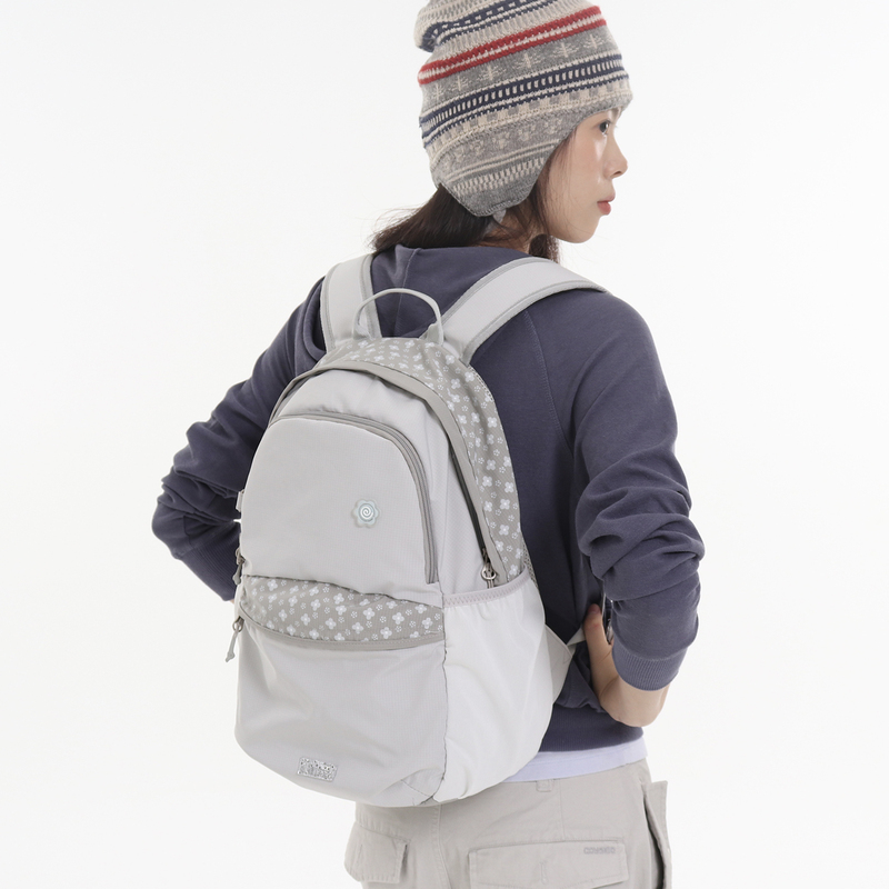 3Egiz Original Small Floral Patchwork Backpack Student School Bag Travel Korean Style Casual Multi-Compartment Lightweight 16L