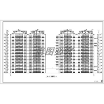 Construction cad drawings of a residential building with 12 floors above ground and one underground floor dwg drawings