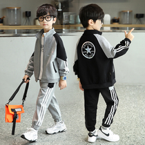 Childrens clothing boy suit spring and autumn clothing 2021 new childrens childrens sports Korean version of the net red Yang handsome leisure tide