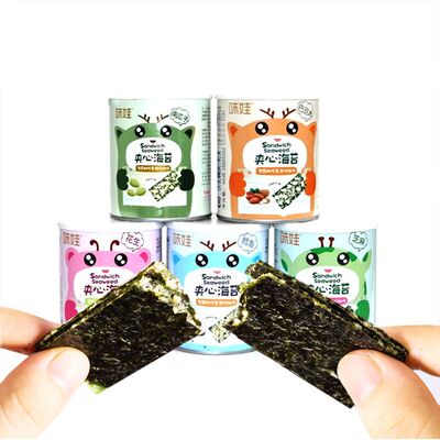 【味娃】芝麻坚果夹心海苔脆*3罐