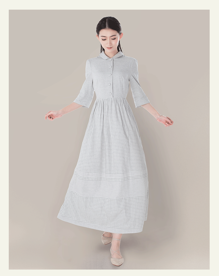 Thiết kế nguyên bản 2018 hè nữ mới retro văn học cotton đầm dài khí chất thon gọn - Sản phẩm HOT váy bầu công sở