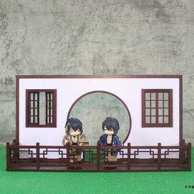 taobao agent Muzi Baby House 12 points ancient style BJD/SD baby house Chinese arch balcony background background wall tail special shot link