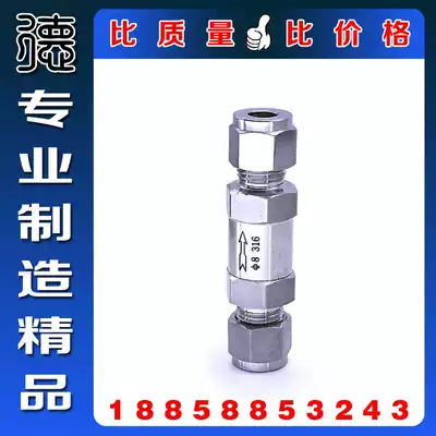 Authentic 316 304 stainless steel ferrule check valve Stainless steel fluid gas industrial grade check valve