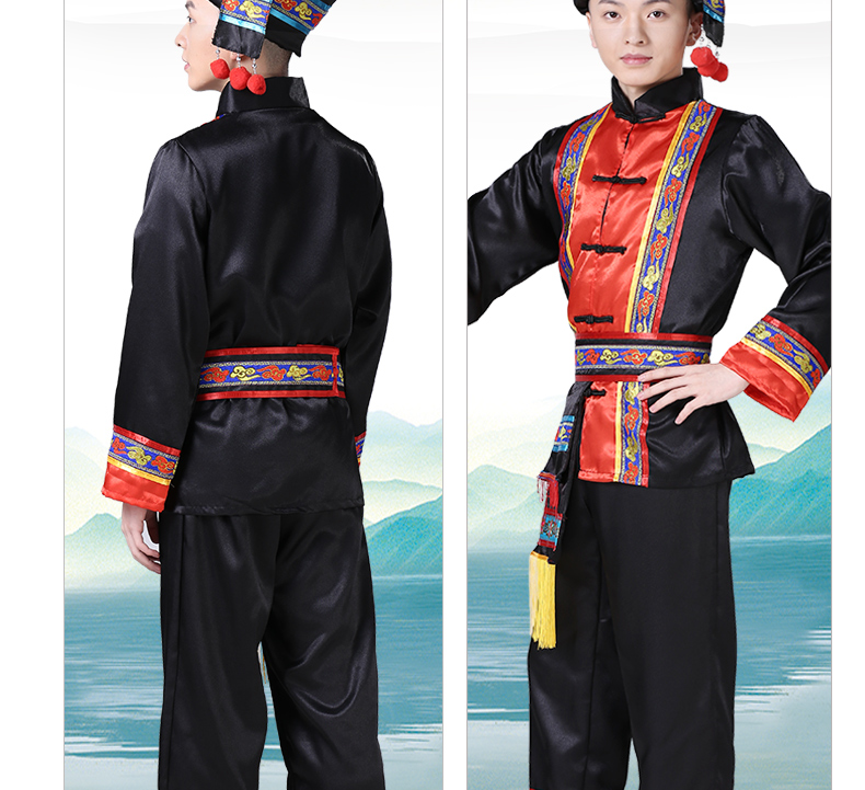Trang phục khiêu vũ Miao mới áo thể thao