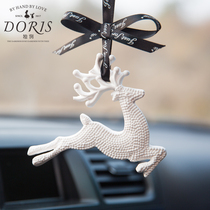 Car ins Rearview mirror car pendant Car perfume pendant Christmas Deer plaster Car aromatherapy cute