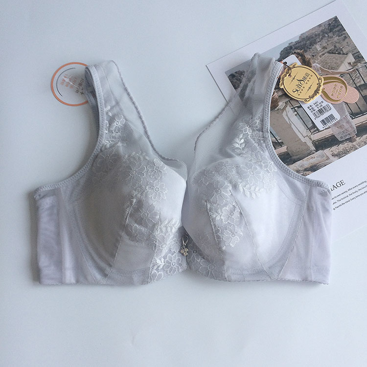 Áo ngực mỏng phần mỡ MM chống chảy xệ cỡ lớn Bộ sưu tập áo vest bằng sữa thật mềm mại vòng thép ngực lớn đồ lót nhỏ - Áo ngực ren áo cúp ngực