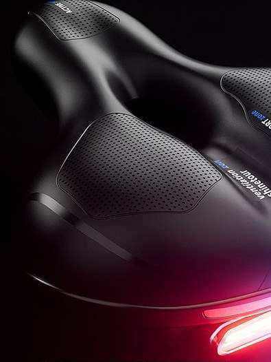 Bicycle Seat, Mountain Bike Seat, Ultra-Soft Shock-Absorbing Saddle, Thickened Comfortable Cushion, Waterproof Seat Cushion, Universal with Light