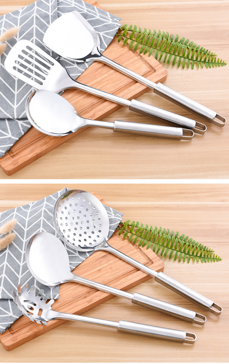 Kệ bếp inox giá dao kéo lưu trữ giá quay xẻng muỗng giá thìa nhà bếp bảy bộ - Phòng bếp chảo chống dính