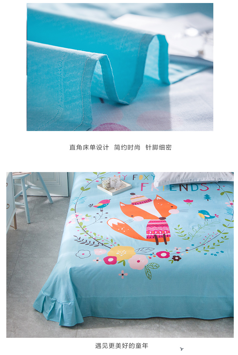 Thung lũng bướm phiên bản lớn của bông đôi 1,5m1,8 m 2.0 tờ đơn ga giường đơn