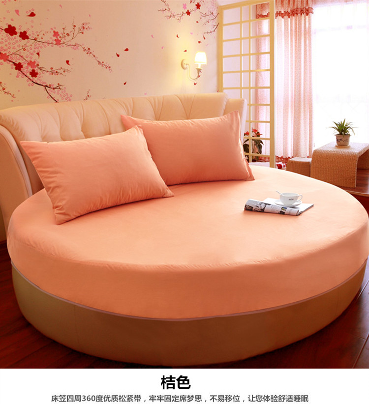 giường tròn doanh nghiệp giường tròn bông custom-made một mảnh duy nhất của khăn trải giường bông khách sạn nệm bảo vệ rắn 2m 2.2 - Trang bị Covers ga chun bọc giường spa
