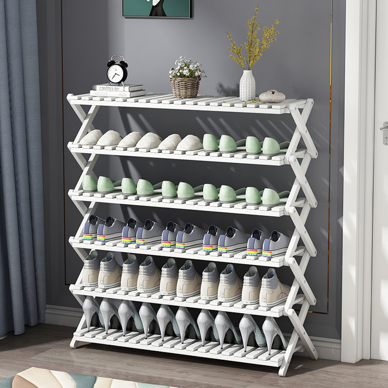 Folding Shoe Rack Easy Doorway Home Room Good Looking Multiple Layers Free of installation Contained Viner Dorm Locker small shoe cabinet