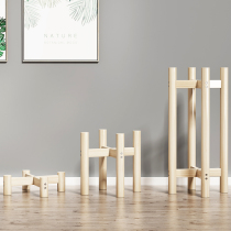 Solid wood flower stand floor-to-ceiling indoor living room TV wall rack balcony green flower pot shelf