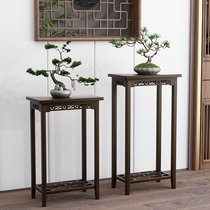 Living room flower shelf shelf floor balcony multi-layer green flower pot stand solid wood indoor floating window sill fleshy flower table