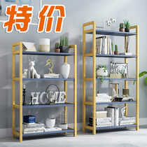 Shelf storage rack floor-to-floor simple multi-layer solid wood living room bedroom storage bookshelf balcony flower rack bedside storage rack