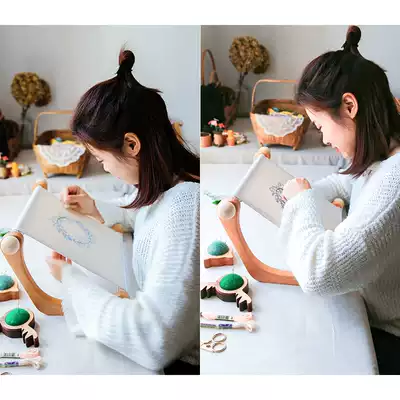 Large desktop embroidery rack Solid wood embroidery tool Cross stitch embroidery rack Embroidery stretch rack Embroidery frame Embroidery stretch rack