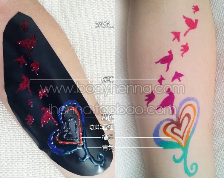 Ấn Độ Mehndi cơ thể sơn hình xăm Hannah HENNATATTOO xăm hình xăm nhuộm - Kumquat 25g hình dán giả xăm