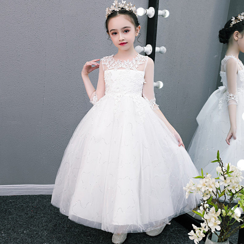 Summer children's gown dresses Fancy Children Princess Dresses Dress Walking Show Gown Girl Fluffy Skirt Piano out of the summer dress