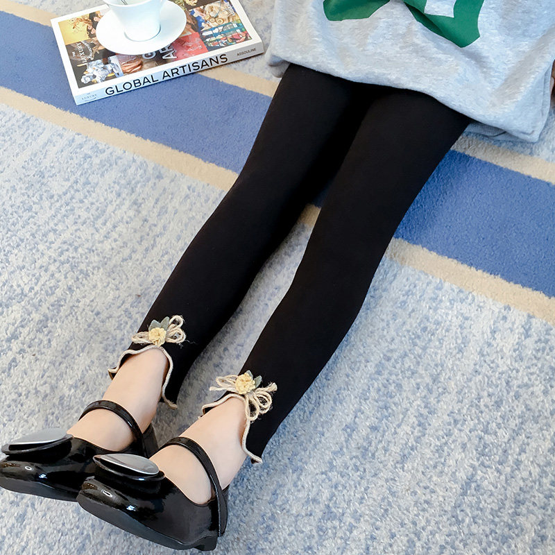 Girl inside lap pants spring autumn outside wearing a thin section 2022 new stylish casual long pants CUHK Girl Scout pants Sub-pants Sub-pants