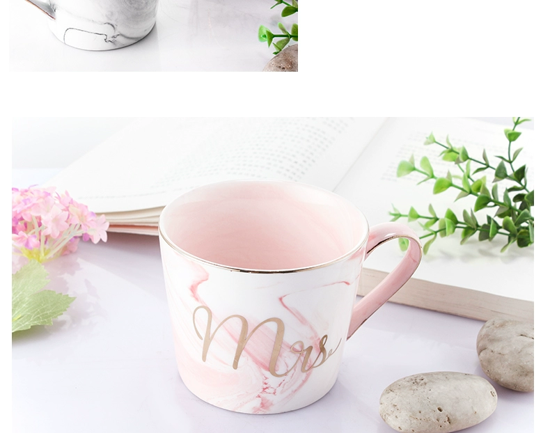 Cốc cà phê Cốc gốm Cốc cà phê nhỏ Châu Âu sang trọng Ins Cặp đôi Mug Nhà Chòm sao Văn phòng Cup - Cà phê