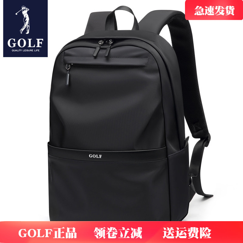 Golf Black Backpack Men's Backpack Travel Commuter School Bag Lightweight Large Capacity High-Quality Computer Bag Business
