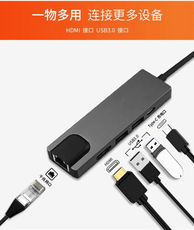 Thiết bị mở rộng trạm kết nối Type-C mở rộng sang bộ chuyển đổi hdmi trung tâm Bộ chuyển đổi máy tính Apple MacBoo - USB Aaccessories