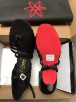 Черное атласное красное дно 6,5 подковообразной каблуки