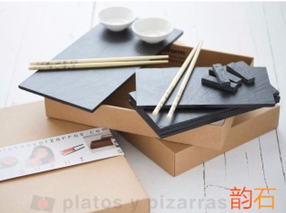 Thương hiệu thẳng cạnh slate slate tấm nhà hàng Phương Tây cách điện bít tết tấm cafe bộ đồ ăn ẩm thực pho mát mat