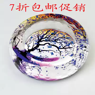 Fashion crystal ashtray creative gift extra-large boutique European ashtray creative gift color printing model
